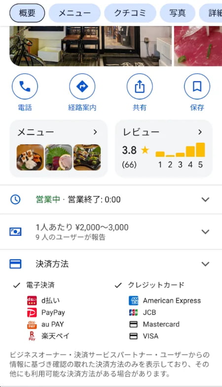 決済方法のロゴ